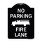 Signmission No Parking Fire Lane with Graphic Heavy-Gauge Aluminum Architectural Sign, 24" x 18", BW-1824-23624 A-DES-BW-1824-23624 - alternate 1